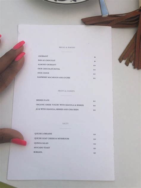 fendi cafe menu prices|dior cafe miami menu prices.